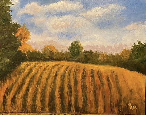 IMG_7888 by Pamela Long, Acrylic, 11 x 14 Colorful Art Projects, Painting Landscapes, Fall Garland, Colors Art, Pooh Baby, Field Of Dreams, Autumn Painting, Acrylic Canvas, Artist Websites