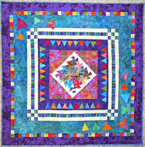 Round Robin Quilt Border Ideas, Round Robin Quilt Borders, Round Robin Quilt Ideas Patterns, Modern Round Robin Quilt Ideas, Round Robin Quilt Ideas, Quilting Stitches, Medallion Quilts, Quilt Borders, Quilt Studio