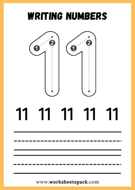 Number 11 Worksheet Kindergarten, Number 11 Worksheets For Preschool, Number 11 Worksheet, Writing Numbers Worksheet, 11 Worksheet, Letter I Worksheet, Nursery Worksheets, Number Worksheet, 20 Number