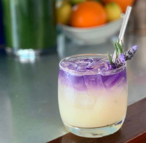 This cocktail, created by Beverage Consultant/Mixologist extraordinaire, Rachael Robbins (check her out on Instagram: https://www.instagram.com/chickologist. The ingredients look incredible and I loved butterfly pea flower tea from my recent trip to Thailand, but come on, just the look of this drink makes me want to yell “come to mama”! Ingredients: 2 ounces silver tequila  1 … Butterfly Pea Gin Cocktail, Butterfly Pea Cocktail Recipe, Purple And Yellow Cocktail, Butterfly Pea Tea Cocktail, Butterfly Pea Flower Cocktail Vodka, Butterfly Pea Flower Tea Cocktail, Butterfly Tea Cocktail, Pea Tea Cocktail, Butterfly Pea Flower Drinks