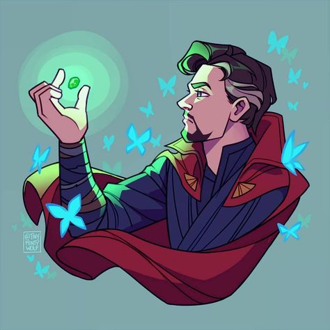 Dr Strange Fanart, Doctor Strange Fanart, Roi Lion Simba, Doctor Strange Art, Marvel Cartoons, Avengers Art, Marvel Drawings, Marvel Characters Art, Marvel Fan Art