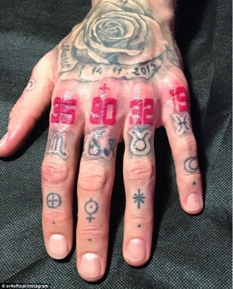 Real Madrid star Sergio Ramos showed off his new tattoo to his many followers on Sunday Footballer Tattoos, Sergio Ramos Tattoos, Real Madrid Tattoo, Ramos Tattoo, John Stones, Hand Tats, Video Games For Kids, Hand Tattoo, Tattoo Designs Men