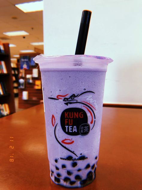 #boba #bubbletea #kft #taro #taroslush #aesthetic Boba Taro Aesthetic, Boba Painting, Taro Boba Tea, Boba Taro, Taro Smoothie, Boba Aesthetic, Taro Bubble Tea, Taro Boba, Boba Recipe