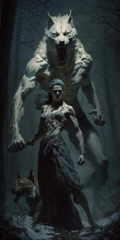 Dragon And Wolf Art, Werewolf Female, Wolfman Art, Werewolf Wallpaper, Werewolf Warrior, Wolf Beast, Werewolf Drawing, Werewolf Art, Vampires And Werewolves