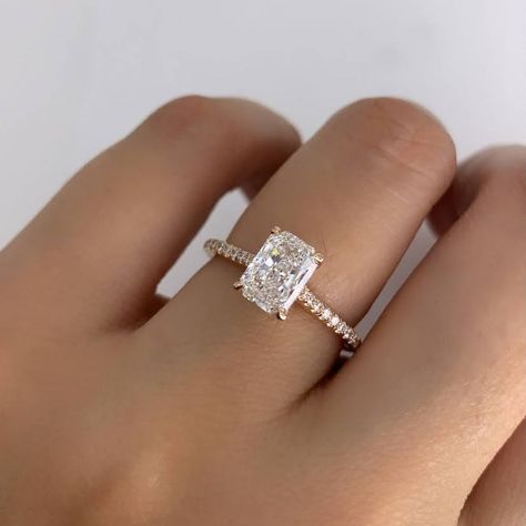 Rectangle Engagement Rings, Square Wedding Rings, Square Engagement Rings, Dream Wedding Ring, Radiant Engagement Rings, Cute Engagement Rings, Future Engagement Rings, Basket Setting, Cushion Cut Diamond