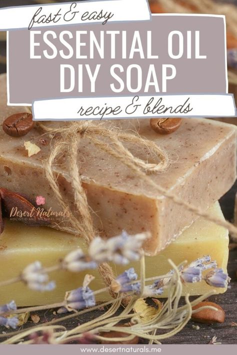 How to make DIY Bar Soap with essential oils. Making bar soap with this essential oil recipe is a great way to save money and be natural toxin free. It also has many benefits such as being natural, non-toxic and environmentally friendly. Here is a super fast and easy essential oil soap making recipe for homemade DIY Bar soap in a few hours with only a few minutes of actual hands on time. Add your favorite essential oils for scent using this list of blend ideas and recipes. doTERRA Young Living Diy Bar Soap, Easy Diy Bar, Making Bar Soap, Diy Hand Soap, Homemade Soap Bars, Diy Soap Bars, Diy Soap Recipe, Essential Oil Soap, Handmade Soap Recipes