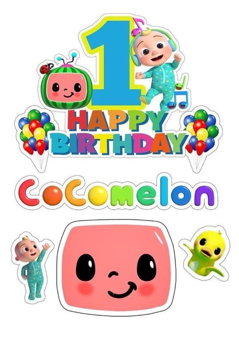 Cocomelon Cake Topper Printable, Cocomelon Cake Topper, Cocomelon Family, Create Birthday Invitations, Cocomelon Cake, Cake Topper Printable, Car Cake Toppers, Spiderman Birthday Cake, Sonic Birthday Parties