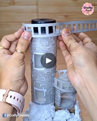 A very beautiful and amazing light house making at home | By Crafty handsFacebook Maket Architecture Ideas Design, Miniature Lighthouse, Diy Lighthouse, Christian Christmas Decorations, Christmas Jars, Diy Projects Videos, Diy House Projects, Christian Christmas, Simple Lighting