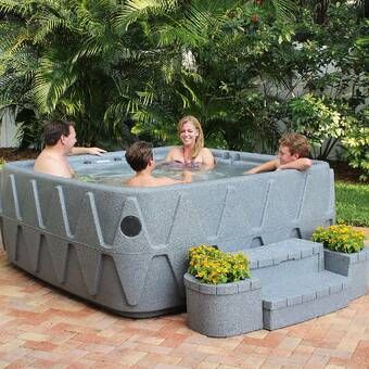 AquaRest Spas Premium 600 6-Person 29-Jet Plug and Play Hot Tub with Heater and Waterfall & Reviews | Wayfair Plug And Play Hot Tub, Outdoor Hot Tub, Relaxing Backyard, Whirlpool Bath, Summer Ocean, Outdoor Cover, Relax Time, Plug And Play, Heating Systems