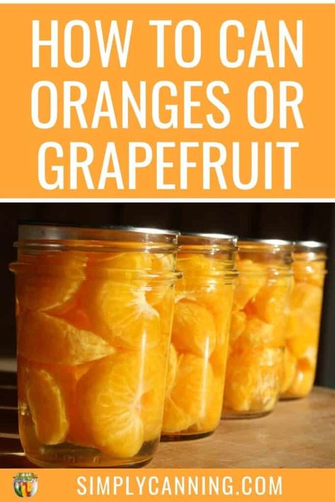 Water Bath Canning Oranges, Canned Oranges Recipes, Canning Oranges, Steam Canning, Homestead Food, Homestead Skills, Dehydrated Fruits, Water Bath Canning Recipes, Grapefruit Recipes