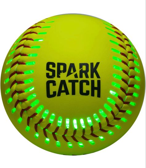 Amazon.com : SPARK CATCH Light Up Softball 12", Glow in The Dark Softball, Fastpitch Slowpitch Softball, Perfect Softball Gifts for Girls, Teens, and Softball Fans (Neon Green) : Sports & Outdoors Travel Softball, Softball Accessories, Slowpitch Softball, Slow Pitch Softball, Softball Gifts, Green Sports, Fastpitch Softball, Softball Players, Bright Led Lights