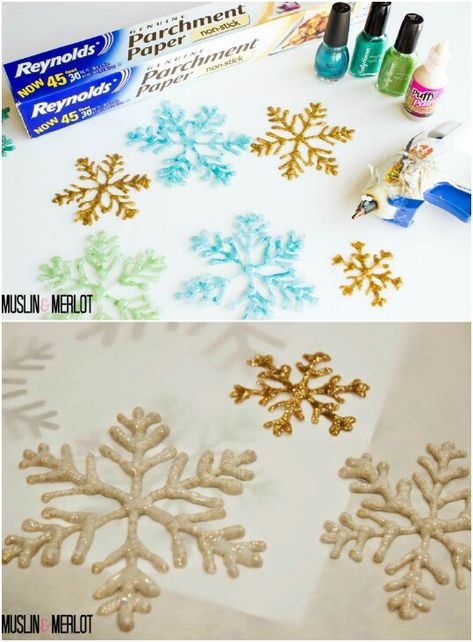 3. Make glue gun snowflakes. Kids Canvas Art Ideas, Diy And Crafts Sewing, Craft Wedding, Crafts For Girls, Glue Crafts, Glue Gun, Hot Glue Gun, Crafts For Teens, Hot Glue