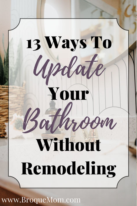 Bring New Life To Your Bathroom Without Remodeling - Update Small Bathroom, Cheap Bathroom Makeover, Basic Bathroom, Small Half Bathroom, Easy Bathroom Updates, Teen Bathrooms, Bathroom Redecorating, Farmhouse Bathroom Design, Bath Makeover