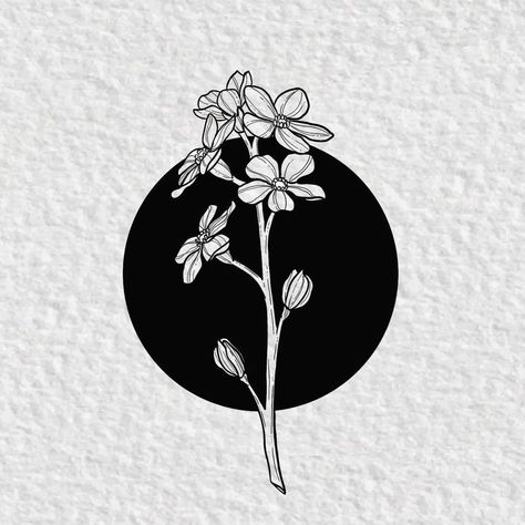 Forget Inktober, Forget Me Nots Tattoo, Aus Tattoo, Tattoo Line Art, Forget Me Not Tattoo, Circular Tattoo, Tattoo Line, Flower Tattoo Drawings, Flower Art Drawing