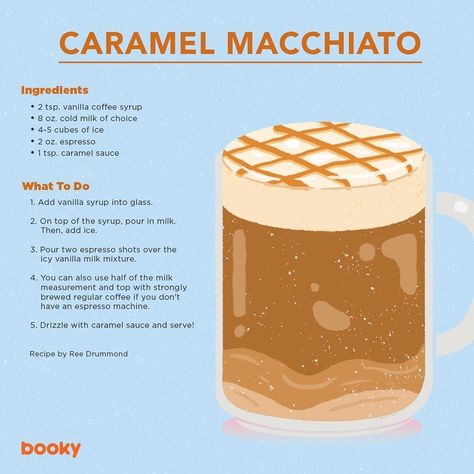 Booky Food Recipe, Coffee Ideas Recipes, Caramel Macchiato At Home, Aesthetic Recipes, Homemade Recipe Books, Halloween Breakfast, Recipe Book Diy, Recipes Drinks, Homemade Cookbook