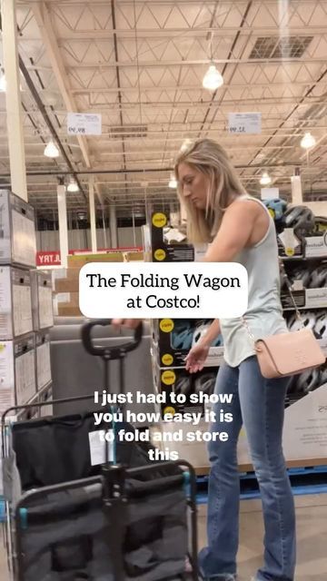 🖤 Hi, I’m Laura! on Instagram: "😍 This wagon is so great! I set my phone up on the shelf 😂 and decided to show you how easy it folds and compact it actually gets. . #costco #reels" Folding Wagon, My Phone, On The Shelf, Instagram Video, Shelves, Instagram