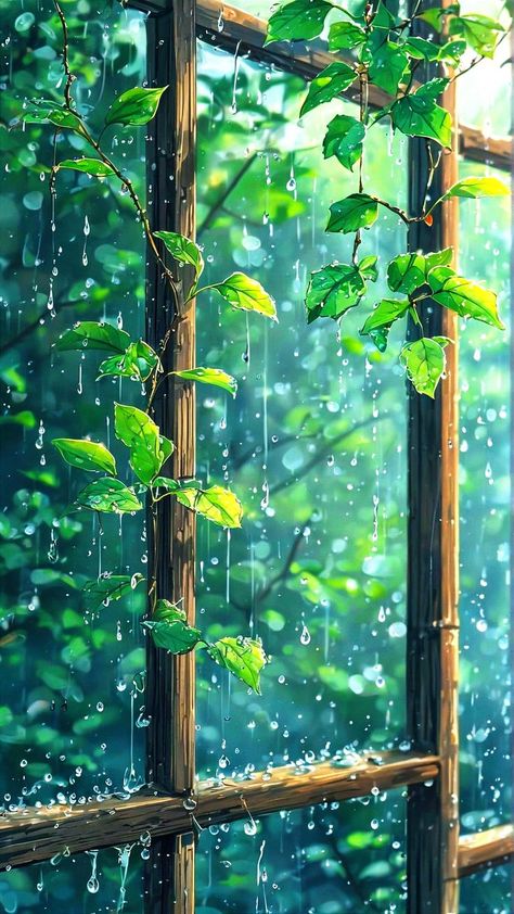 Raining Wallpaper Iphone, Raining Wallpapers, 2400x1080 Wallpapers, Rainy Backgrounds, Rain In Nature, Nature Phone Wallpaper, Rain Background, Window Background, Rainy Wallpaper