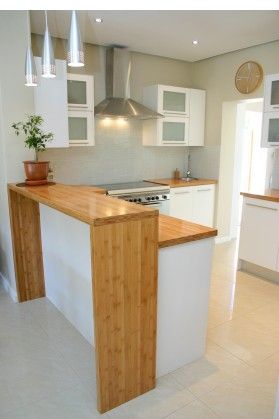 bamboo countertops, countertops Model Dapur, Kitchen Bar Design, Ideas Cocina, Kitchen Cabinet Remodel, Custom Kitchen Cabinets, Kitchen Design Plans, Kitchen Cabinet Doors, Kitchen Room Design, Kitchen Inspiration Design