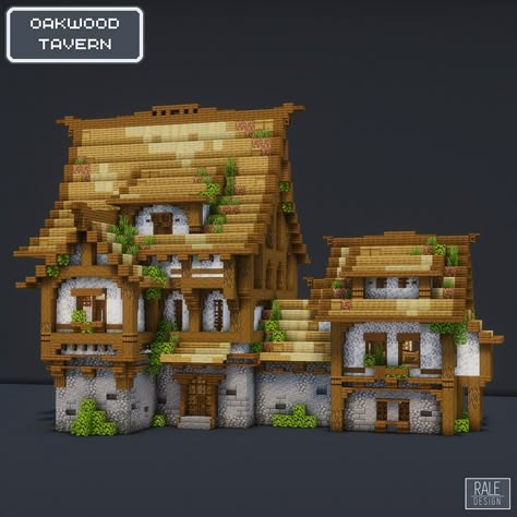 Rale | Design | Minecraft Oakwood Tavern ⬇️ Download my Builds on Patreon———————————————— 🎮 Minecraft Java 1.20. ➡️ Built on play.bakery.builders 🔄… | Instagram Medieval Tavern Minecraft, Big House Minecraft, Minecraft Inn, Minecraft Big House, Minecraft Tavern, Minecraft Bakery, Big Minecraft Houses, Minecraft Medieval Village, Minecraft Medieval House