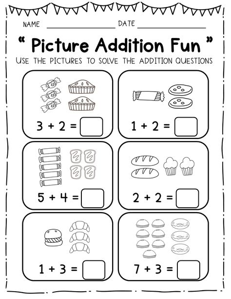 Addition to 10 with pictures sweet Theme in 2024 | Kindergarten math worksheets addition, Kids math worksheets, Preschool math worksheets #Homework_Worksheets_For_Preschool #Preschool_Math_Worksheets_Addition #Math_Activities_For_Grade_1 #Maths_Worksheet_For_Class_1 Preschool Addition Worksheets Free, Preschool Addition Worksheets, Homework For Kids, Holiday Math Worksheets, Kindergarten Math Addition, Kindergarten Math Worksheets Addition, Fast Finisher Activities, Kindergarten Phonics Worksheets, Addition Activities