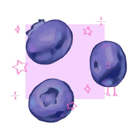 Blueberry art with cute little doodles aesthetic #clipstudiopaint #procreate #art #digitalart Blueberry Digital Art, Digital Art Fruit, Food Art Sketch, Blueberry Art Illustration, Fruit Aesthetic Drawing, Blue Berries Drawing, Blueberry Reference, Blueberry Aesthetic Art, Blueberries Illustration