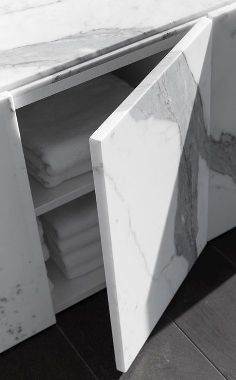 Il Granito for MASS-architects | Villa B (cabinet detail) Marble Cabinet, Cabinet Detailing, Peter Zumthor, Joinery Details, Marble Furniture, Stone Gallery, Half Bathroom, Bad Design, Marble Bathroom