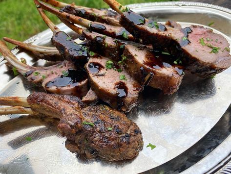 Grandeur Cuisine LLC on Instagram: “Herb Roasted Rack of #lambChops w/ balsamic vinegar Taylor port wine reduction for sauce . #quarantine #cooking #GrandeurCuisine” Taylor Port Wine, Taylor Port, Crusted Lamb Chops, Meat Cooking, Rack Of Lamb, Port Wine, Lamb Chops, Lamb Recipes, Chef Life