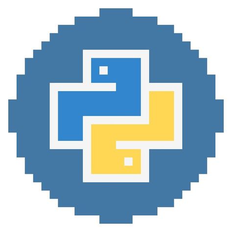 Python Logo, Desktop Environment, Perler Bead Patterns, Python, Beading Patterns, Bookstore, Pixel Art, Presentation, Vinyl