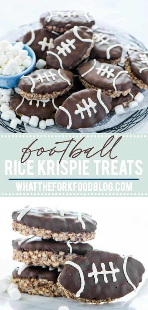 Game Day Desserts, Chocolate Rice Krispies Treats, Game Day Foods, Football Treats, Green Seasoning, Homemade Rice Krispies Treats, Tailgate Recipes, Chocolate Rice Krispies, Chocolate Rice Krispie Treats