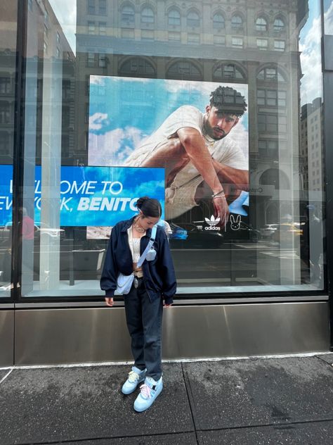 bad bunny forum blue adidas aesthetic outfit sneakers new york Adidas Aesthetic Outfit, Adidas Aesthetic, Bunny Shoes, Outfit Sneakers, Hat Aesthetic, Bunny Outfit, Adidas Outfit, Bad Bunny, Aesthetic Outfit