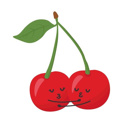 Premium Vector | Two cute cherries falling in love love and valentine's day concept illustration isolated on white background Cherry Illustration Cute, Cherry Illustration, Valentines Illustration, Concept Illustration, Cherry Pie, Love Valentines, Love Love, Vector Photo, Cute Food