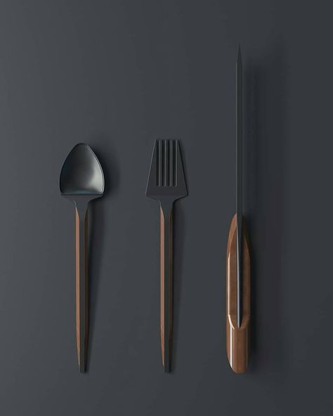 Product Design & Decor on Instagram: “Cutlery Design by @emrgnce_ 😍  #cutlery #design #utensils #kitchen #kirchenware #product” Lounge Minimalist, Nordic Lighting, Luxury Industrial, Kitchenware Design, Cutlery Design, Designer Sofa, Tableware Design, Decor Fashion, Cutlery Set