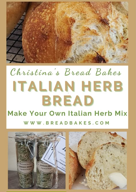 This is an easy, no-knead bread recipe that makes delicious Italian Herb Bread. Step-by-step instructions included for making an herb mix and an easy-to-follow bread recipe. Pampered Chef Italian Herb Bread, No Knead Bread Recipes Homemade, Homemade Herb Bread Recipes, Seasoned Bread Recipes, Herbal Bread Recipe, Herb French Bread, Italian Herb Bread Recipes, No Knead Herb Bread, Bread Machine Italian Herb Bread