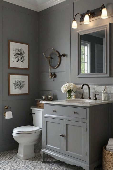 Bathroom design ideas,home renovation ideas,luxury home decor,modern kitchen design Paint Colors 2024, Bright Room Colors, Grey Bathroom Cabinets, Best Wall Colors, Modern Paint Colors, Gray Painted Walls, Painting Bathroom Cabinets, Bright Room, Redecorating Ideas