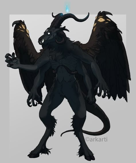 Goat Demon, Demon Baby, Pagan Gods, Dark Creatures, Creature Drawings, Demon Art, Dragon Drawing, Creature Concept Art, Angels And Demons