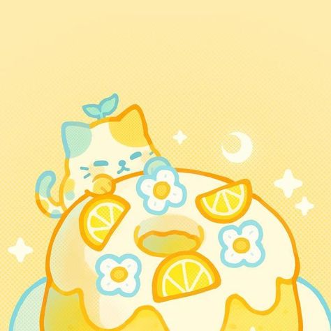 Lemon Food Art, Lemon Cake Drawing, Cute Lemon Drawing, Val Core, Lemon Cute, Cake Animals, Yellow Drawing, Pie Drawing, Lemon Drawing