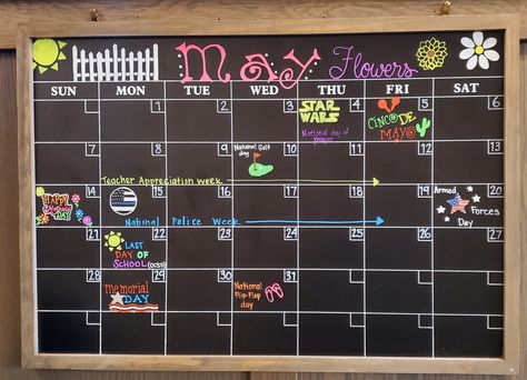 May Calendar 2024 Whiteboard, May Whiteboard Calendar Ideas, May Calendar 2024 Aesthetic Whiteboard, May Dry Erase Calendar Ideas, May Calendar Ideas Whiteboard, May Whiteboard Calendar, May Chalkboard Calendar Ideas, May Chalkboard Calendar, Chalk Calendar Ideas