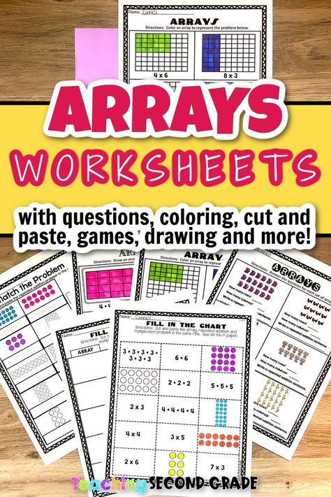 Teaching Arrays, Array Worksheets, Math Is Everywhere, Multiplication Arrays, Teaching Multiplication, Activities For Students, Teaching Second Grade, Classroom Management Tips, Math Instruction