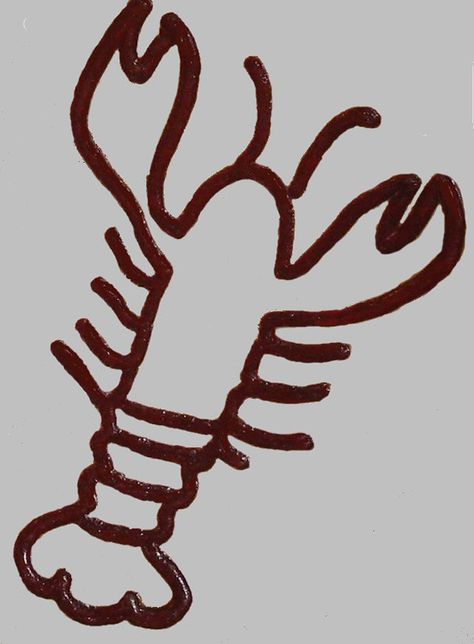 Art Outline, Lobster Art, Fish Template, Crawfish Boil, Embroidery, Sewing, Art