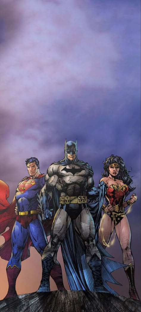 Cool Dc Wallpapers, Dc Comics Background, Dc Trinity Wallpaper, Dc Universe Wallpapers, Justice League Wallpaper, Justice League Artwork, Dc Comics Wallpaper Iphone, Villain Wallpaper, Wonder Woman And Batman