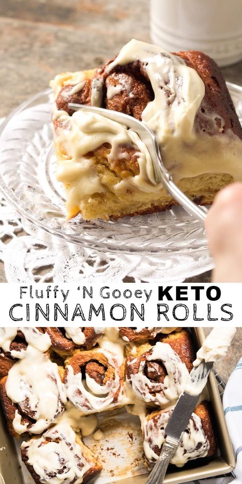 Cinnamon Rolls With Yeast, Low Carb Fast Food, Keto Cakes, Low Carb Granola, Keto Breakfasts, Keto Donuts, Desayuno Keto, Keto Cinnamon, Keto Baking