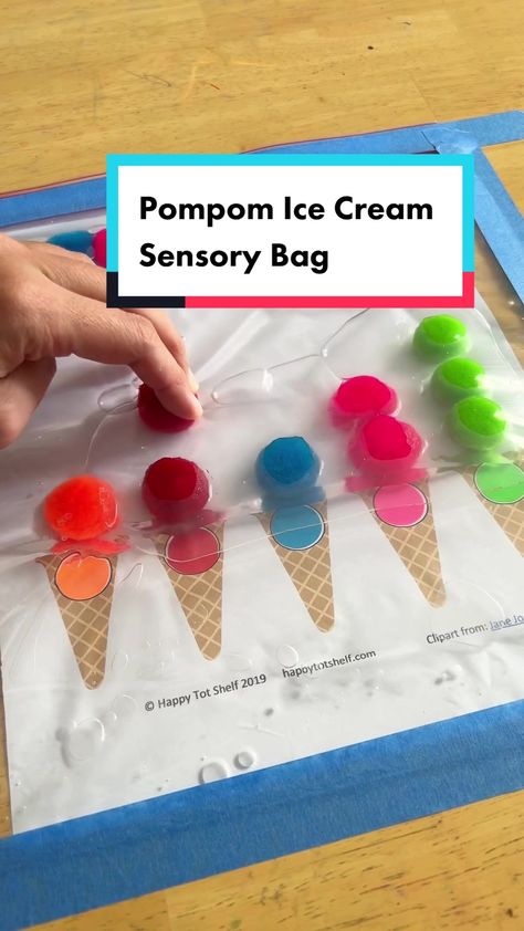 Sensory Pattern Activities, Zip Lock Bag Activities, Ziplock Bag Sensory Activities, Ice Cream Sensory, Fun Learning Activities For Kids, Fun Learning Activities, Learning Activities For Kids, Sensory Bag, Sensory Bags