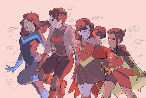 Genderbent Batfamily, Genderbent Nightwing, Batman Genderbend, Hxh Characters, Univers Dc, Batman Funny, Dc Comics Artwork, Batman And Robin, Batman Family