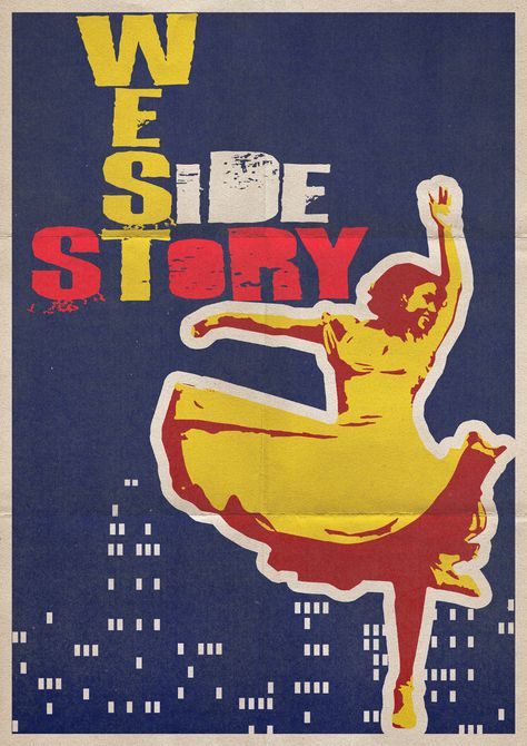 Vintage Theater Aesthetic, West Side Story Poster, Broadway Musicals Posters, West Side Story Movie, Broadway Playbills, Broadway Posters, Vintage Theatre, Dorm Posters, Theatre Poster