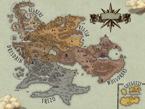 Rpg World Map, Inkarnate Maps, Rpg World, Dnd World Map, D D Maps, Role Playing Games, Fantasy Map, Anime One, Game Item