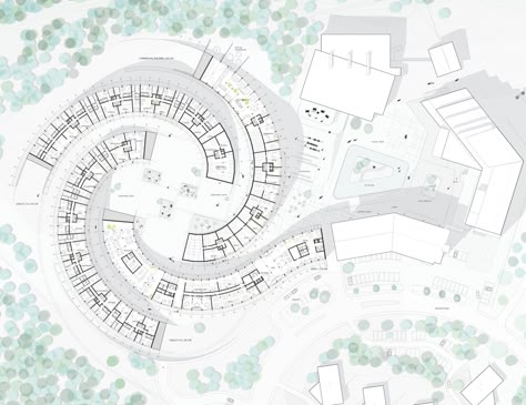 Competition Architecture, Architecture Tools, Big Architects, Italian Wallpaper, Ski Village, Circular Buildings, Resort Plan, System Architecture, Hotel Plan