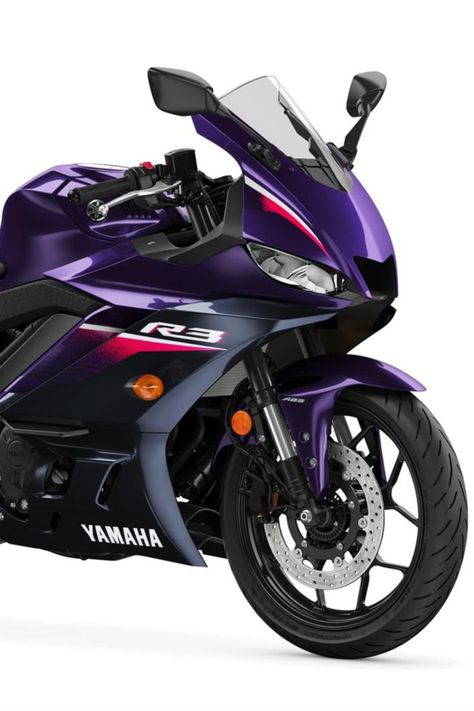 2023 Yamaha YZF-R3 in Purple Colour R3 Yamaha, Yamaha R3, Motorcycle Images, Yamaha Bikes, Yamaha Motorcycles, Bike News, Purple Colour, Bike Gear, Yamaha Yzf