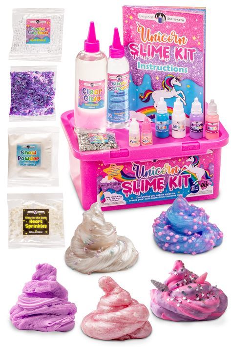 Make Your Own Slime, Kids Slime, Slime Making Kit, Unicorn Slime, Dark Unicorn, Slime Kits, Slime Making, Heart Sprinkles, Slime For Kids