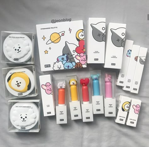 Bt21 Skincare Products, Bt21 Makeup Products, Bt21 Makeup, Bt21 Products, Koleksi Makeup, Bts Makeup, Penyimpanan Makeup, Bt21 Merch, Army Accessories