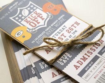 Football Kick-Off Baby Shower, Football Game Day Ticket Baby Shower Invitation, Football Theme Baby Shower, All-Star Baby - Printable First Baby Announcements, Football Baby Shower Invitations, Baby Shower Sports, Baby Boy Football, Sports Baby Shower Theme, Football Baby Shower, Sports Baby Shower, Couples Baby Showers, Baby Printables